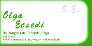 olga ecsedi business card